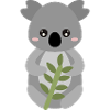 Koala with Leaf Embrace