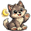 Mondnacht Wolfchen Cuddly Paw