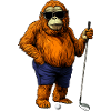 Monkey Golfer