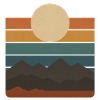Sunset over mountain strips gift idea