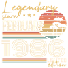 Février 1986 anniversaire 1986 légendes Février