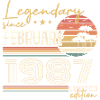 Février 1987 anniversaire 1987 légendes Février