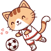 Chat Footballeur Adorable