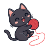 Red wool kitten soft pattern