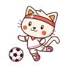 Kitten Football In Action