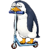 Cute Penguin Scooter Lonely Boredom