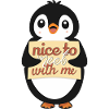 Pingouin avec Sympa de me rencontrer