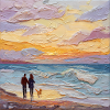 Sunset over the sea