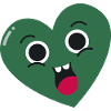 Smiling Green Heart