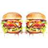 Explosion de l’aquarelle de Burger