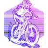 Motif drôle de VTT