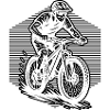 Iconic mountain bike motif