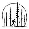 Waldwanderer Silhouettenkreis Geschenk Schweiz 