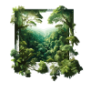 Window to the jungle green