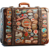 Klistermærke Bagage Rejsekuffert Collage