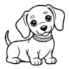 Dessin animé Chiot Câlin