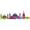 Istanbul City Skyline Hagia Sophia Art