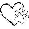 Heart and paw