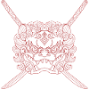 Japanese Lion and Katanas Crusaders