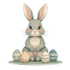 Pastel Bunny Easter Eggs