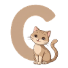 Chaton et lettre C