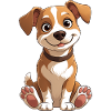 Cheerful puppy friend cartoon