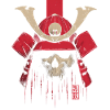 Crimson Samurai Skull