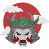 Oni x Samurai Grey Green
