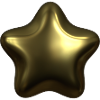 Gold Metallic Star Balloon