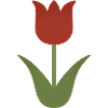 Crimson Tulip Silhouette Tee