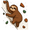 Boulder sloth for climbing fans