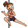 Pole Dance Cartoon – Funny Dancer