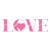 Pink Love Text Design