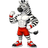 Strong Zebra Bodybuilder Fitness Training Muscula
