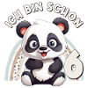 6e anniversaire panda arc-en-ciel mignon mignon