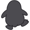 Funny waddling fat penguin