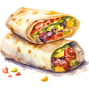 Wrap Burrito Illustration