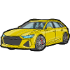 Yellow Sports Car Illustration