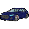 Midnight Blue Sports Car Silhouette