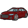 Red Sports Car Silhouette