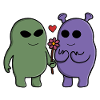Cute Intergalactic Alien Couple