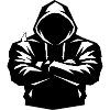 Hoodie figure and bird