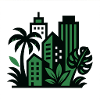 Green Cityscape Jungle Style