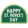 Jour Saint-Patrick Vert Badge
