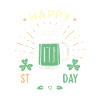 Verre Saint Patrick Festif