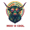 Moo-d Cool Highland Cow Retro Sunglasses
