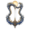 Ornamental Lunar Frame with Threads