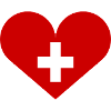 Schweizer Flagge mit Herz
