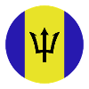 Round Barbados flag