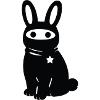 Masked Rabbit with Star – Antifascism Antifa